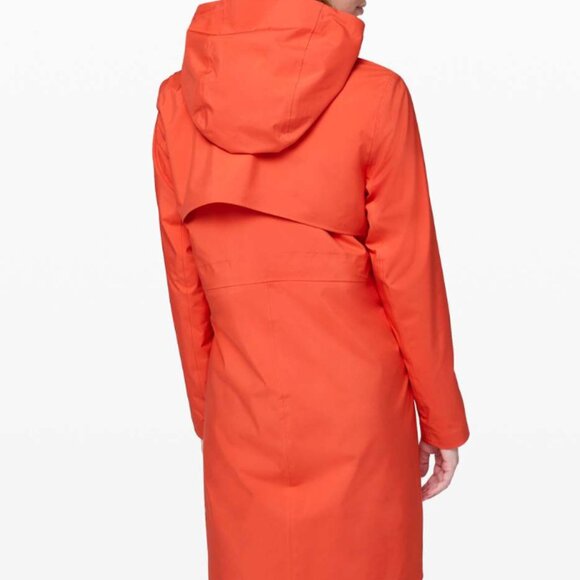 Lululemon Rain Rebel Jacket Hot Sunset Sz 6 - Picture 3 of 6